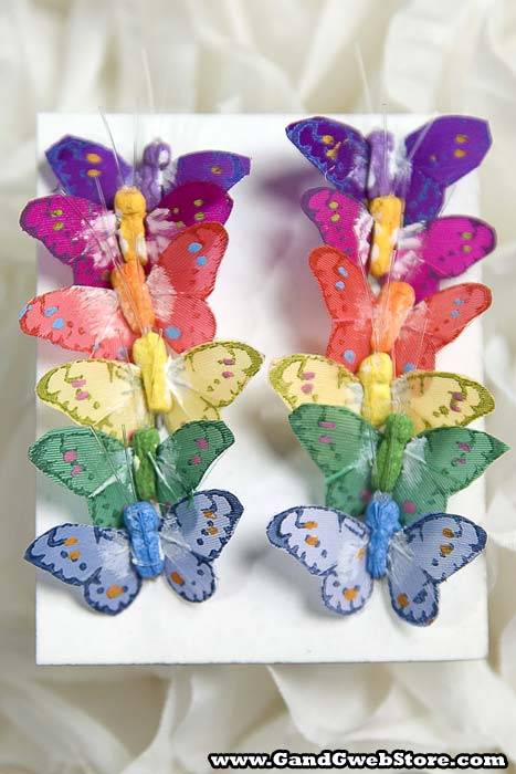 0.5" Mini Butterfly Assorted Pkg/12 - Image 2