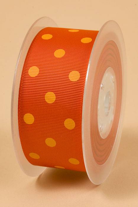 1-1/2" X 17yds Grosgrain Autumn Ribbon Orange #761