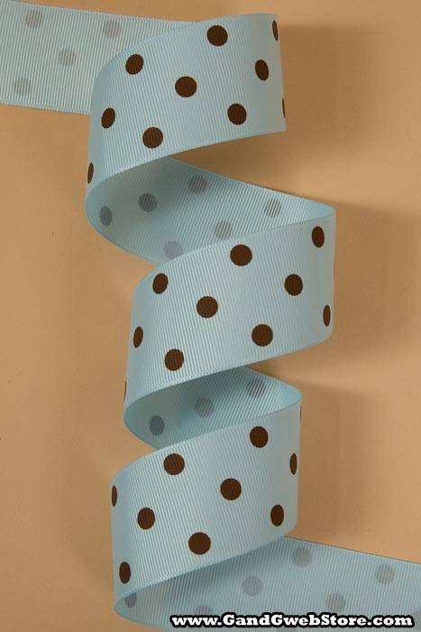 1-1/2" X 17yds Grosgrain Light Blue/Turftan #305 - Image 2