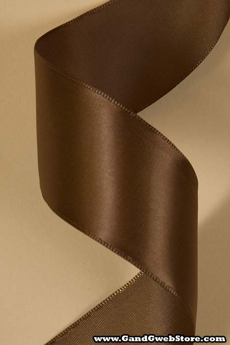 1-1/2" X 25yds Wired Contessa Ribbon Chocolate - Image 2