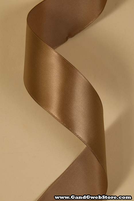 1-1/2" X 25yds Wired Contessa Ribbon Coffee - Image 2