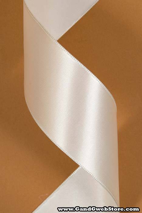 1-1/2" X 25yds Wired Contessa Ribbon Ivory - Image 2