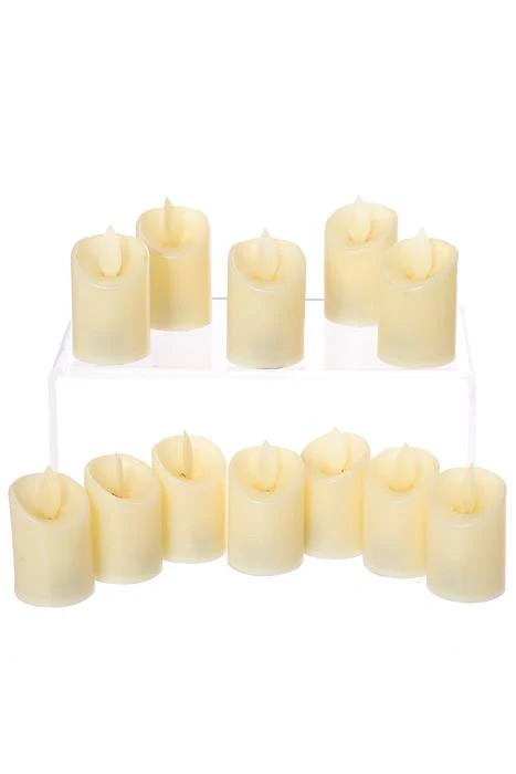 1.4" X 2.2" Led Smokeless Candles Ivory Pkg/12 - Image 2