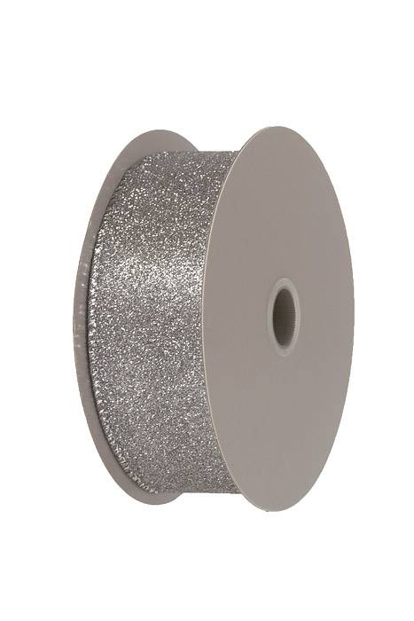 1.5 X 10 Yds All Flat Glitter Dark Silver - Image 2