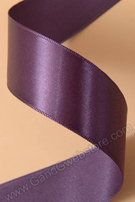 1.5" X 10yds Wired Satin Ribbon Plum - Image 2