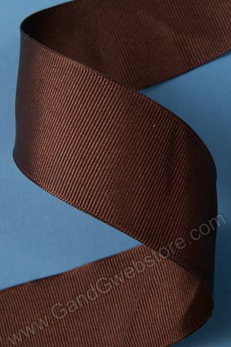 1.5" X 15yds Grosgrain Wired Ribbon Chocolate - Image 2