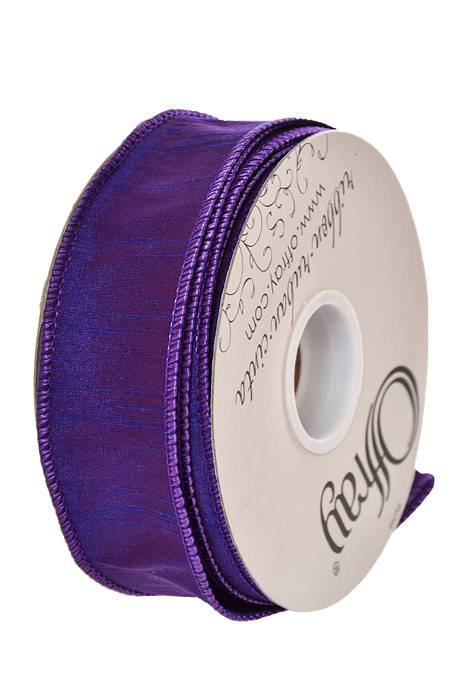 1.5" X 25 Yds Wired Anisha Ribbon Purple - Image 2