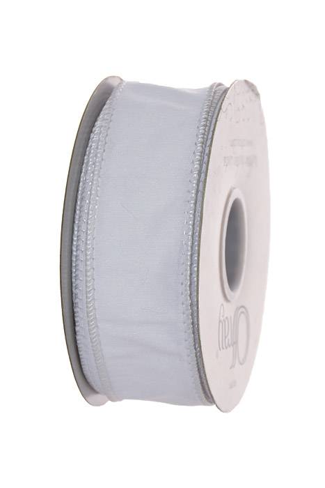1.5" X 25 Yds Wired Anisha Ribbon White - Image 2
