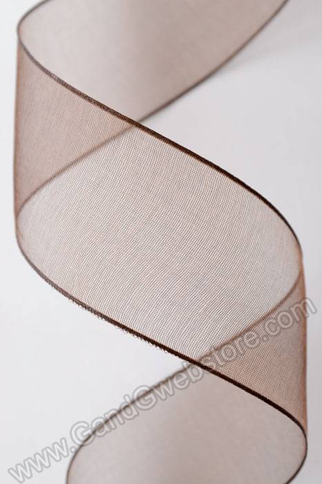 1.5" X 25yds Encore Wired Ribbon Chocolate - Image 2