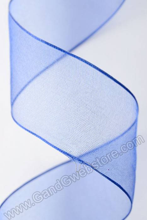 1.5" X 25yds Encore Wired Ribbon Royal Blue - Image 2