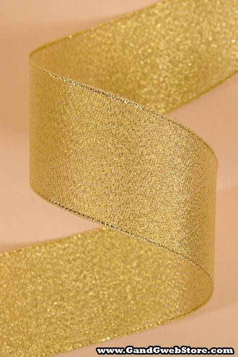 1.5" X 25yds Luster Metallic Ribbon Gold - Image 2