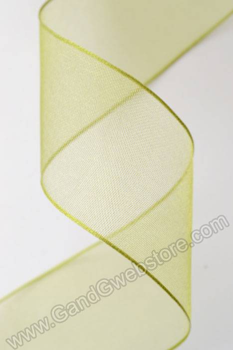 1.5" X 25yds Wired Encore Ribbon Basil - Image 2