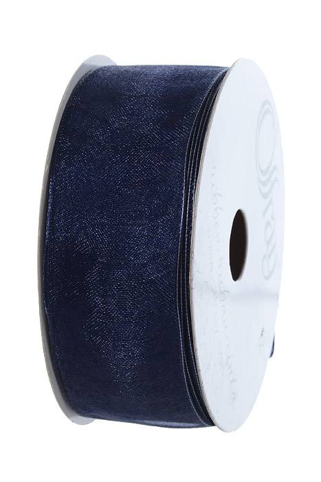 1.5" X 25yds Wired Encore Ribbon Navy - Image 2