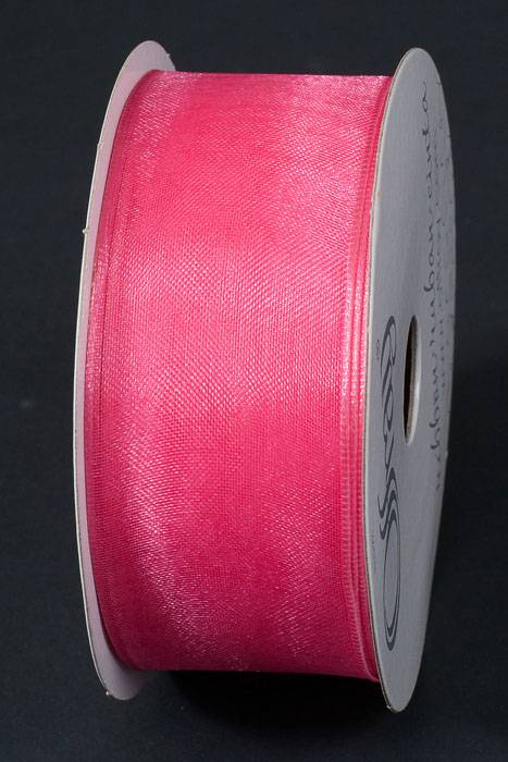 1.5" X 25yds Wired Sheer Encore Ribbon Pretty Pink #9
