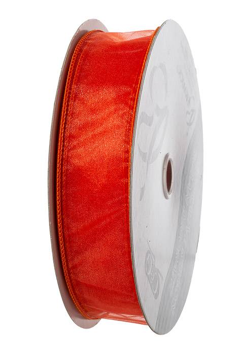 1.5" X 50yds Wired Dwi Sheer Spring #9 Orange