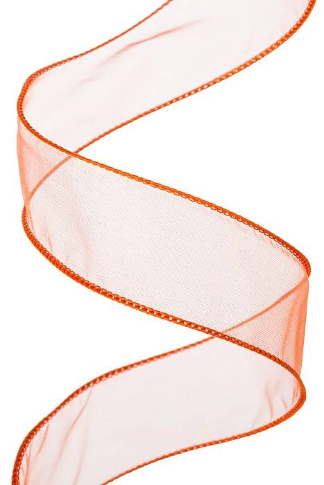 1.5" X 50yds Wired Dwi Sheer Spring #9 Orange - Image 2