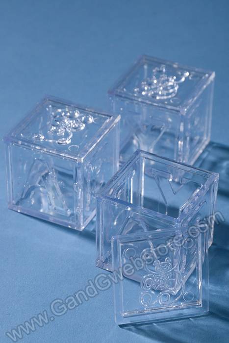 1.75" Baby Block Clear Pkg/12 - Image 2