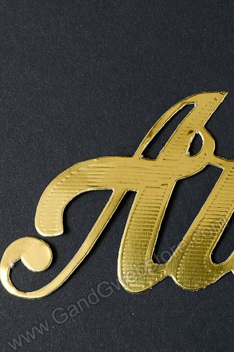 1.75" Large Paper "aunt" Gold Pkg/10 - Image 2