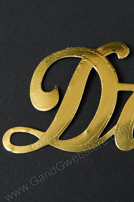 1.75" Large Paper "dad" Gold Pkg/10 - Image 2