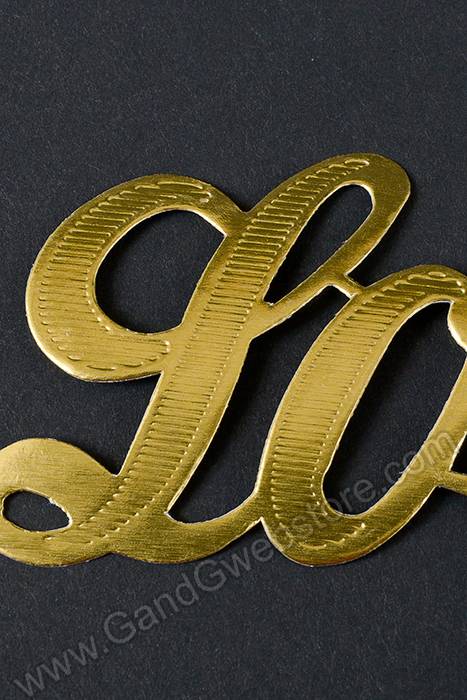 1.75" Large Paper "loving" Gold Pkg/10 - Image 2