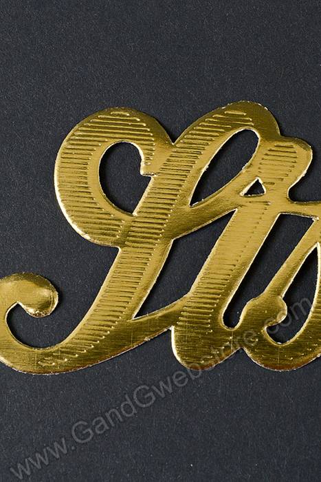 1.75" Large Paper "sister" Gold Pkg/10 - Image 2