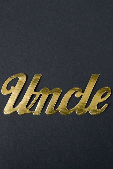 1.75" Large Paper "uncle" Gold Pkg/10