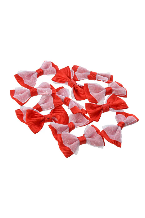 1.75" Ribbon Bow Red (Pkg/12) - Image 2