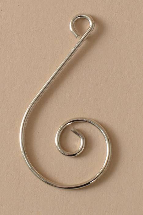 1.75" Swirl Hanging Hook Silver Pkg/72 - Image 2