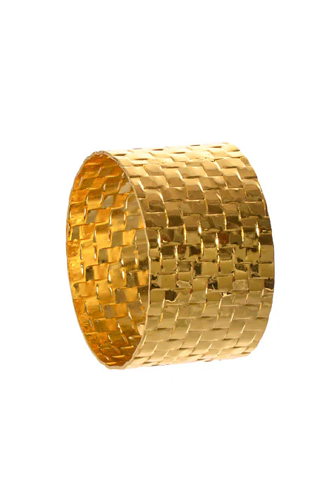 1.9" x 1.1" Metal Weave Napkin Ring Pkg/6 - Image 2