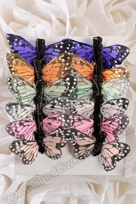 1" Mini Butterfly Assort Pkg/12 - Image 2