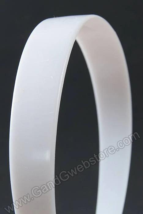 1" Plastic Head Band White Pkg/12 - Image 2