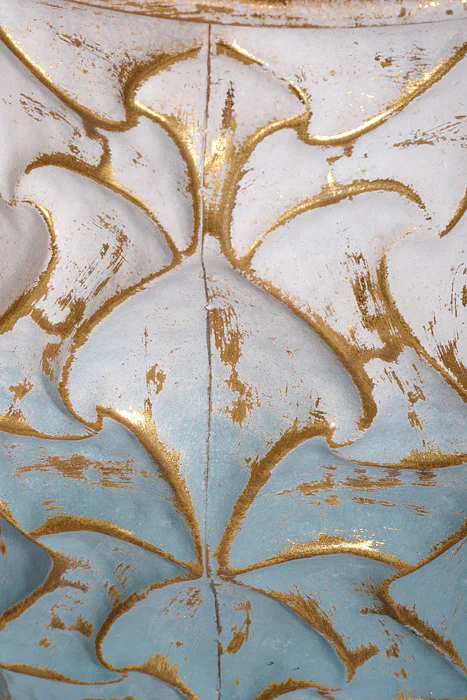 10"/13" Metal Vase Blue/Gold Set/2 - Image 2