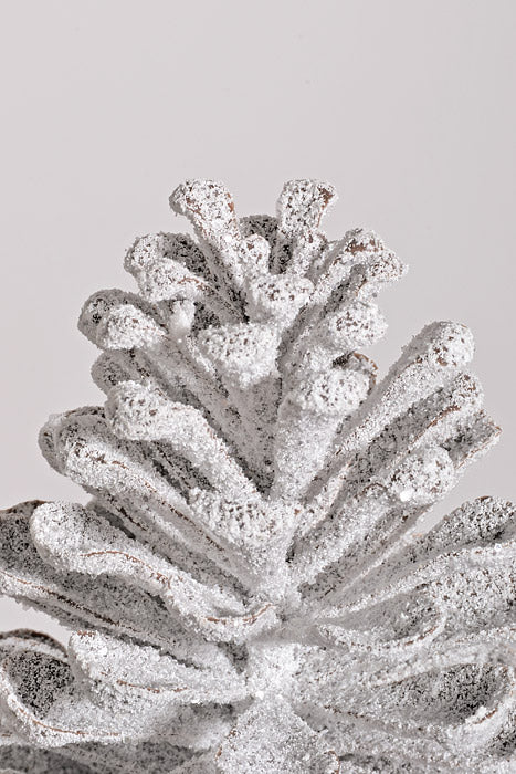 10.5" Pinecone Mixed Pick White - Image 2