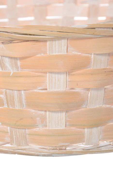10.5" x 3.5" Round Bamboo Skin White/Whitewash - Image 2