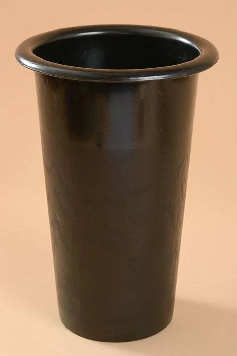 10.5" X 7" Plastic Stock Vase Black