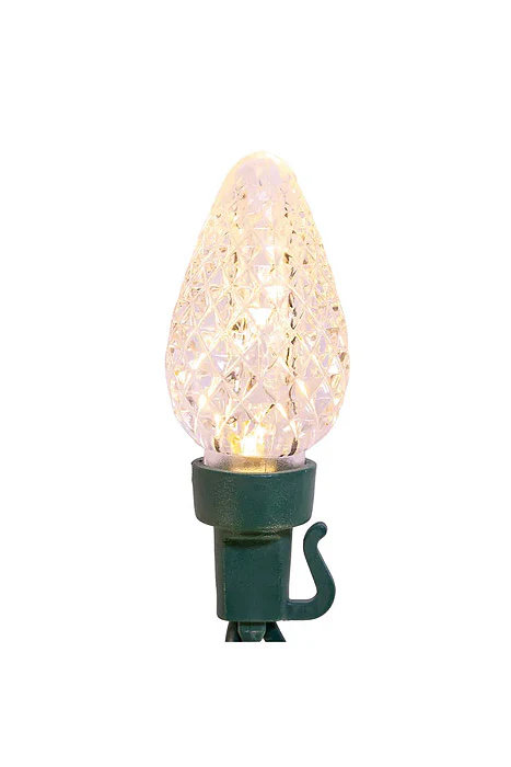 10.7Ft 25 Light Led Clear With Green Wire Warm White - Image 3
