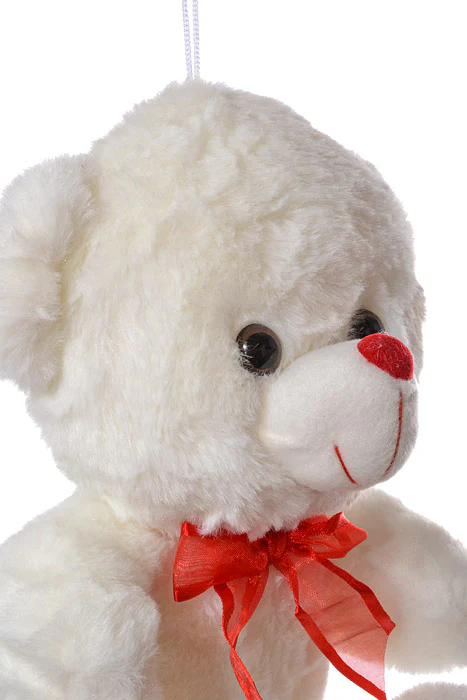 10" Bear With Bow Cream - Image 2