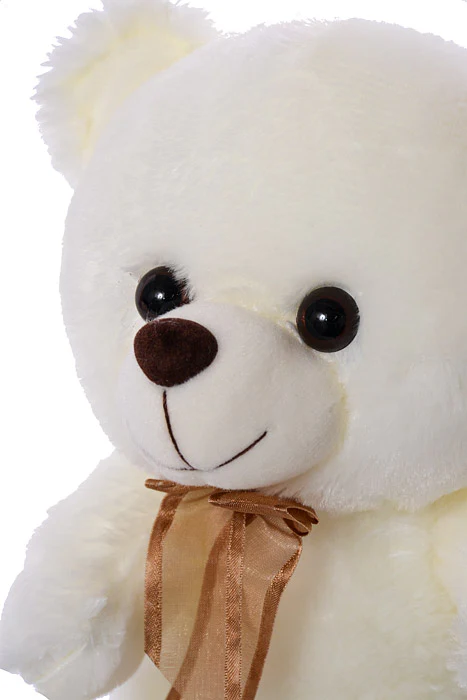 10" Bear With Bow Ivory - Image 2