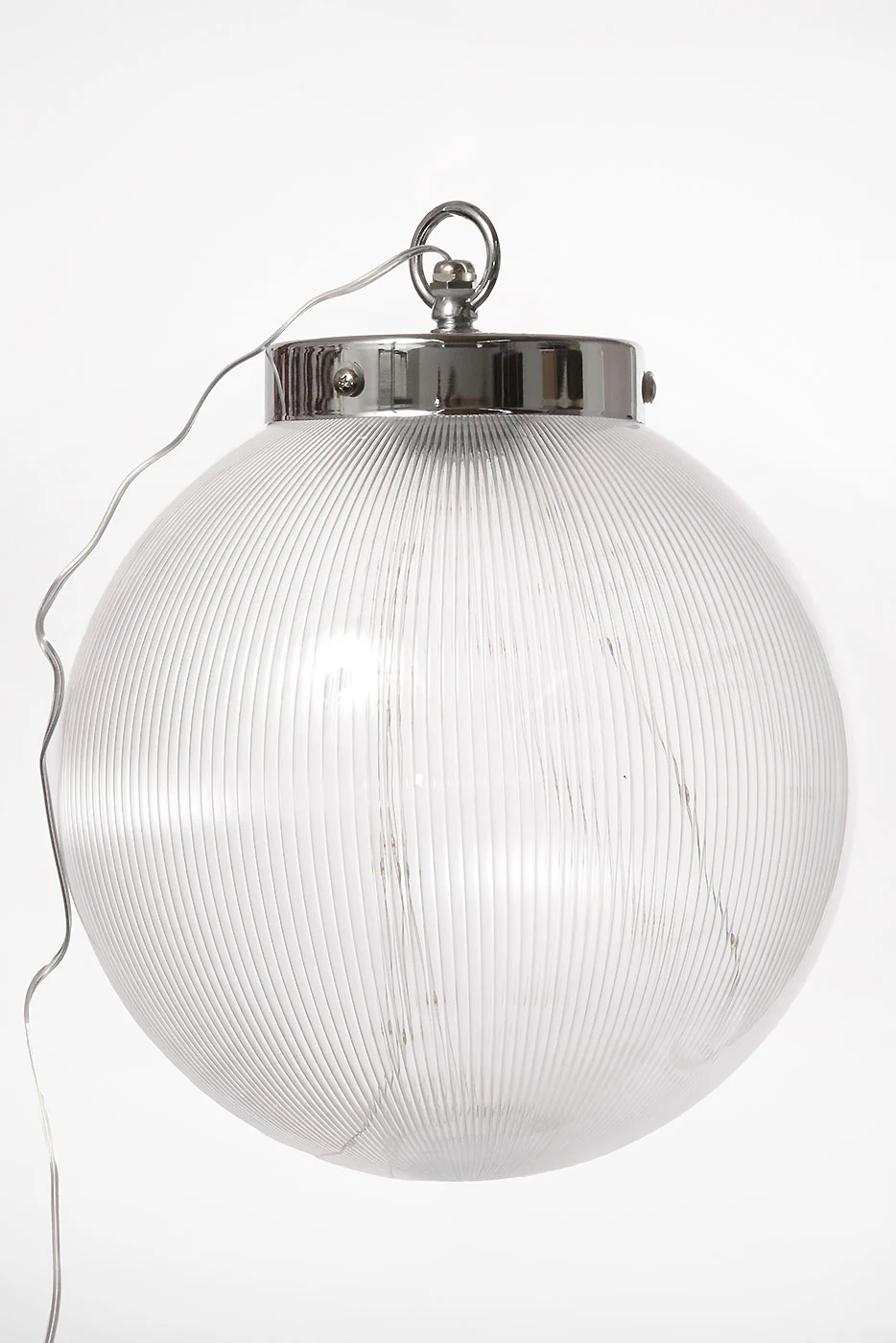 10" Borealis Ball Lighted Led Clear/Warm White