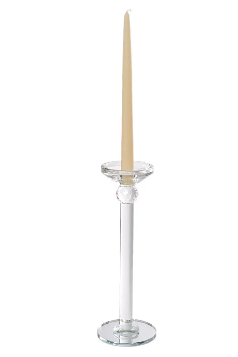 10" Crystal Single Candle Holder Clear - Image 2