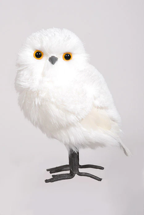 10" Feather White Owl White