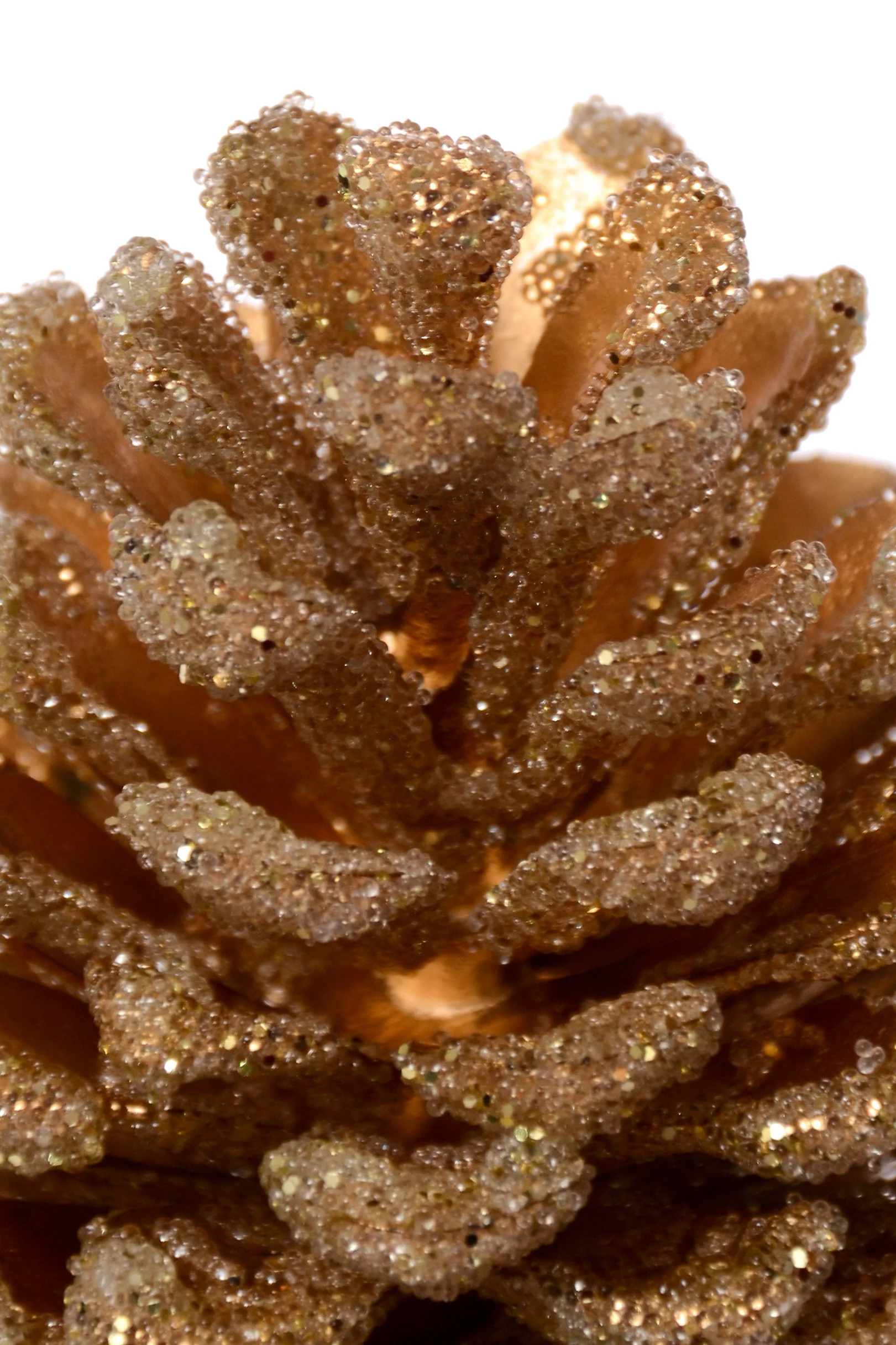 10" Glitter Pine Cone Pick Gold - Image 2