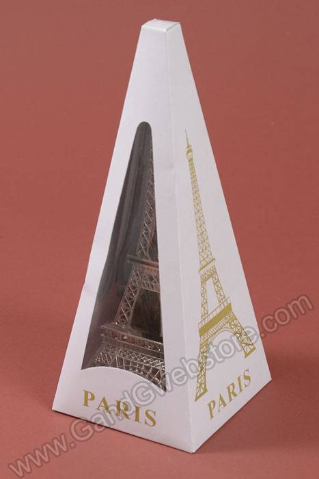 10" Metal Eiffel Tower Silver - Image 2