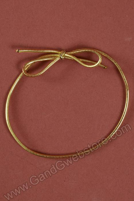 10" Metallic Stretch Loop W/bow Gold Pkg/100 - Image 2