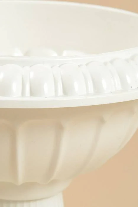 10" Plastic Grecian Urn White - Image 2