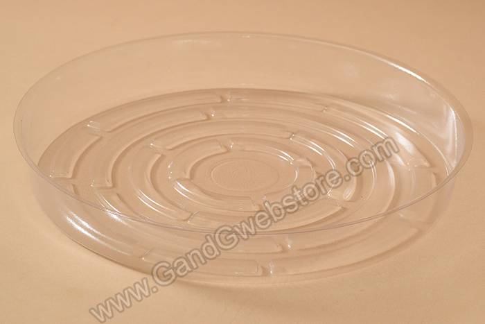 10" Plastic Saucer Clear Pkg/12 - Image 2