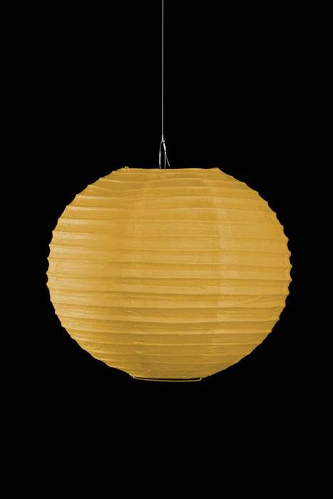 10" Round Paper Lantern Gold