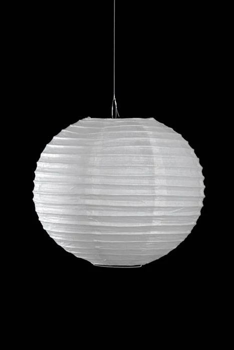 10" Round Paper Lantern White