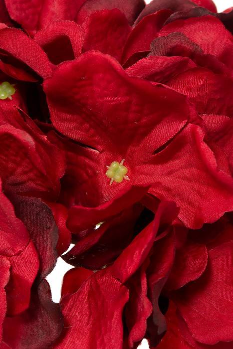 10" Silk Hydrangea Pick (Red) - Image 2