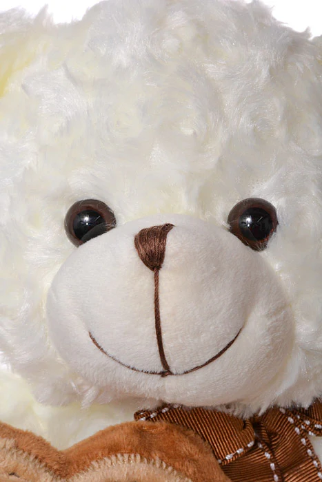 10" Valentine Day Bear Cream - Image 2